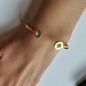 Kate Spade Gold Hinged Cuff